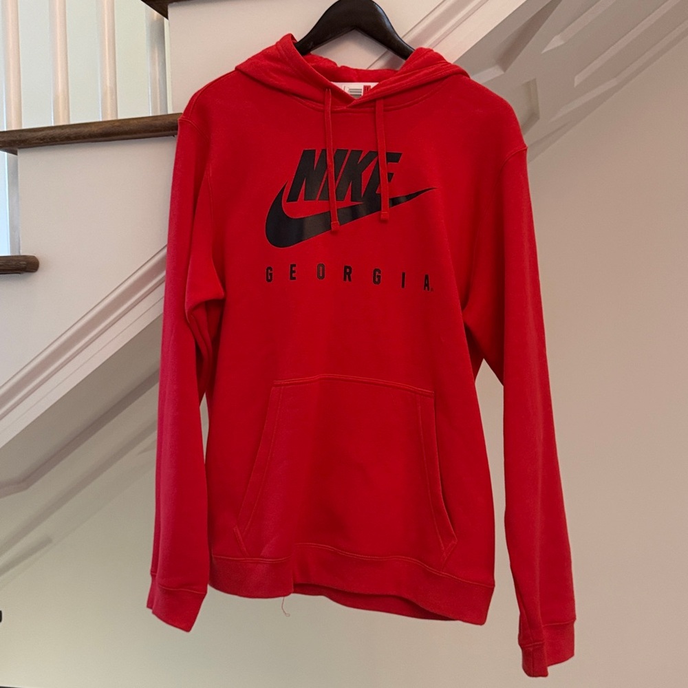 Nike Red Hoodie with Georgia Logo